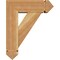 Ekena Millwork Traditional Arts and Crafts Rough Sawn Bracket w/ Offset Brace, Western Red Cedar, 6"W x 16"D x 20"H BKT0604X16X20TRA03RWR - alternate 3